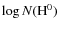 $\log N({\rm H}^0)$