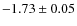 $-1.73\pm 0.05$