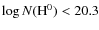 $\log
N({\rm H}^0)<20.3$