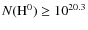 $N({\rm H}^0)\ge 10^{20.3}$