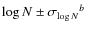 ${\log N\pm\sigma _{\log N}}^{b}$