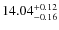 $\rm 14.04^{+0.12}_{-0.16}$