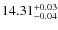 $\rm 14.31^{+0.03}_{-0.04}$
