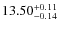 $\rm 13.50^{+0.11}_{-0.14}$