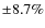 $\pm8.7\%$