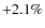 $+2.1\%$