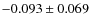 $-0.093 \pm 0.069$