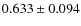 $0.633 \pm 0.094$