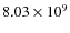 $8.03\times 10^9$