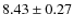$8.43\pm0.27$