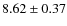 $8.62\pm0.37$