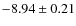 $-8.94\pm0.21$