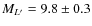 $M_{L'} = 9.8\pm0.3$