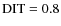 $\rm\rm DIT=0.8$