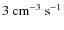 $3~{\rm cm}^{-3}~{\rm s}^{-1}$