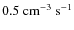 $0.5~{\rm cm}^{-3}~{\rm s}^{-1}$