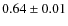 $0.64\pm0.01$