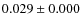 $0.029\pm0.000$