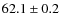 $62.1\pm0.2$