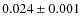 $0.024\pm0.001$