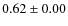 $0.62\pm0.00$