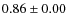 $0.86\pm0.00$