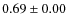 $0.69\pm0.00$