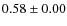 $0.58\pm0.00$