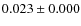 $0.023\pm0.000$