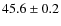 $45.6\pm0.2$