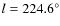 $l=224.6^\circ$