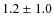$1.2\pm1.0$