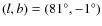 $(l,b)=(81^{\circ},-1^{\circ})$