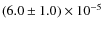 $(6.0 \pm 1.0) \times 10^{-5}$