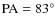 ${\rm PA} = 83^\circ$