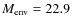 $M_{\rm env}=22.9$
