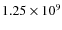 $1.25\times10^9$