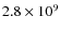 $2.8\times10^9$