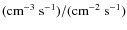 $( \mbox{cm}^{-3}~\mbox{s}^{-1} )/( \mbox{cm}^{-2}~\mbox{s}^{-1} )$