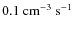 $0.1~\mbox{cm}^{-3}~\mbox{s}^{-1}$