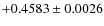 $+0.4583 \pm 0.0026$