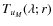 $T_{u_M}(\lambda; r)$