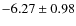$-6.27\pm0.98$
