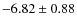 $-6.82\pm0.88$
