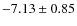 $-7.13\pm0.85$