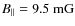 $B_{\Vert}=9.5~\rm {mG}$