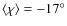 $\langle\chi\rangle=-17^{\circ}$