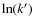 $\ln(k')$