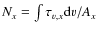 $N_{x}=\int\tau_{v,x}{\rm d}v/A_{x}$