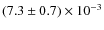 $(7.3\pm0.7)\times10^{-3}$